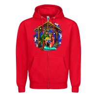 Red jesus and mary with god Zipper Hoodie - AdoDesignShop