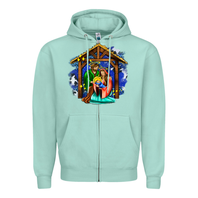 Jesus And Mary With God Zipper Hoodie by AdoDesignShop | Teevron