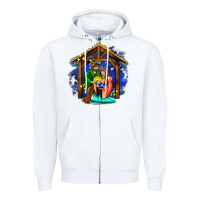 White jesus and mary with god Zipper Hoodie - AdoDesignShop
