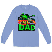 Colony Blue racing dad with racing motorcycle Long Sleeve Tee - AdoDesignShop