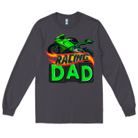 Smoke racing dad with racing motorcycle Long Sleeve Tee - AdoDesignShop