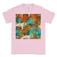 Bubblegum Pink western charolais cow seamless pattern Classic Tee - HRA Design Shop