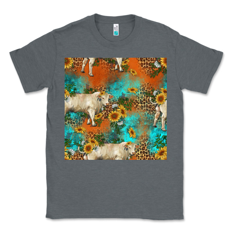 Western Charolais Cow Seamless Pattern Classic Tee by HRA Design Shop | Teevron