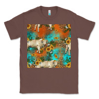 Chestnut western charolais cow seamless pattern Classic Tee - HRA Design Shop