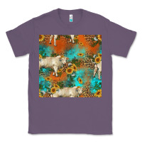 Lavender western charolais cow seamless pattern Classic Tee - HRA Design Shop