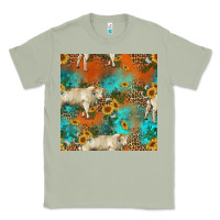 Matcha western charolais cow seamless pattern Classic Tee - HRA Design Shop