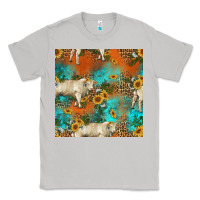 Moon Dust western charolais cow seamless pattern Classic Tee - HRA Design Shop