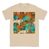 Mushroom western charolais cow seamless pattern Classic Tee - HRA Design Shop