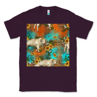 Plum western charolais cow seamless pattern Classic Tee - HRA Design Shop