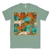Sage western charolais cow seamless pattern Classic Tee - HRA Design Shop