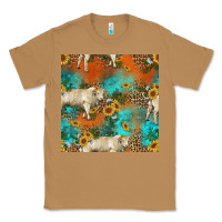 Toasted Coconut western charolais cow seamless pattern Classic Tee - HRA Design Shop