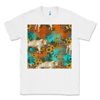 White western charolais cow seamless pattern Classic Tee - HRA Design Shop
