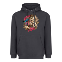 Smoke Floral Appaloosa Horse With Feathers Heavyweight Hoodie - LillyAllenDesigns