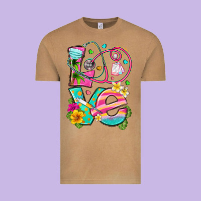 Love Summer Nurse Vintage Tee Designed By Texasbilliewilder