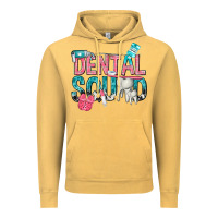 Vintage Mustard dental squad with cowhide Vintage Hoodie - texasbilliewilder