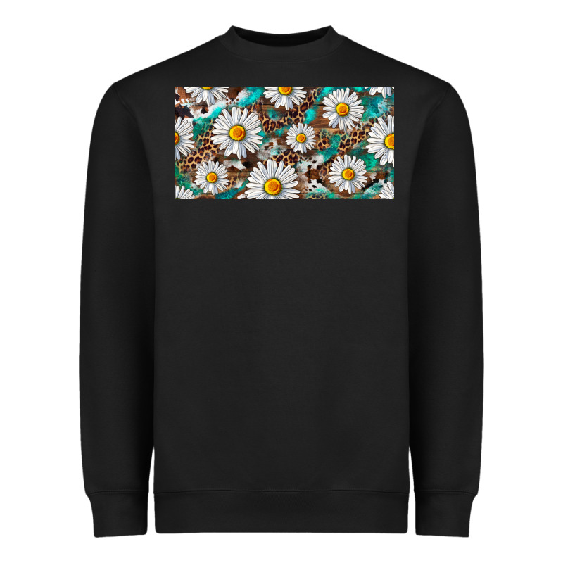 Leopard Daisy Heavyweight Sweatshirt by RanaPortraitStore | Teevron