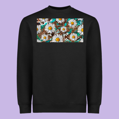 Heavyweight Sweatshirt leopard daisy