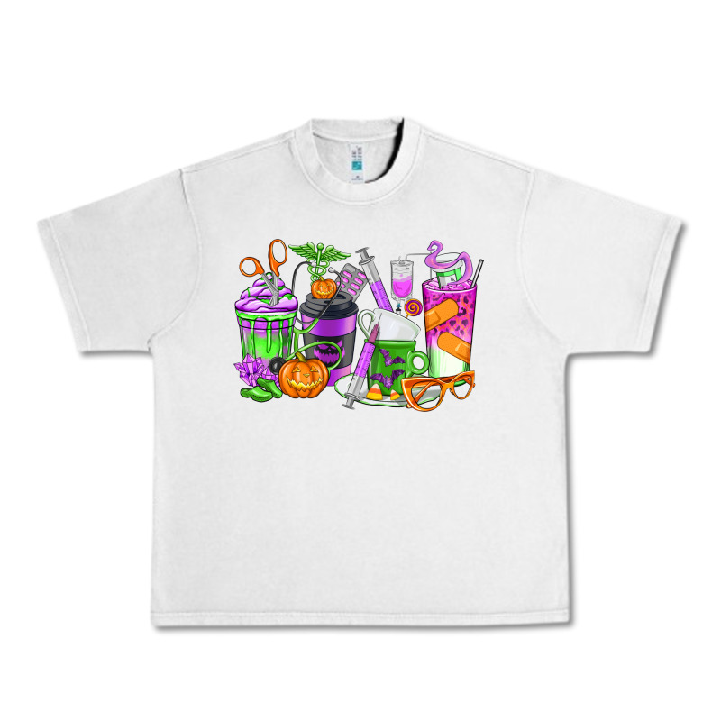 Halloween Nurse Coffee Cups Urban Heavy Tee by texasbilliewilder | Teevron