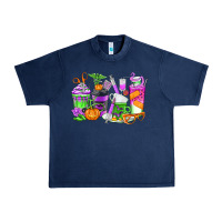 Navy Halloween Nurse Coffee Cups Urban Heavy Tee - texasbilliewilder