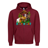 Burgundy holy nıght cows and sunflowers Zipper Hoodie - AdoDesignShop