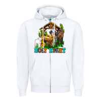 White holy nıght cows and sunflowers Zipper Hoodie - AdoDesignShop