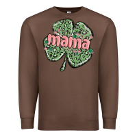 Chestnut leopard shamrock mama Premium Sweatshirt - MaliasSmallBusiness