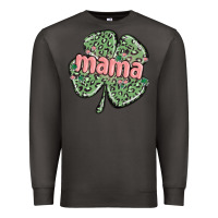 Smoke leopard shamrock mama Premium Sweatshirt - MaliasSmallBusiness