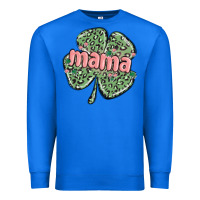 True Royal leopard shamrock mama Premium Sweatshirt - MaliasSmallBusiness
