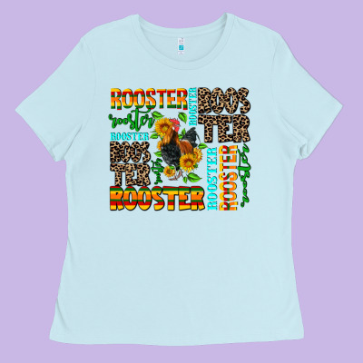 Rooster Ladies Tee Designed By Adodesignshop