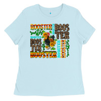 Baby Blue rooster Ladies Tee - AdoDesignShop