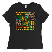 Black rooster Ladies Tee - AdoDesignShop