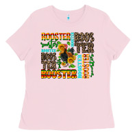 Bubblegum Pink rooster Ladies Tee - AdoDesignShop
