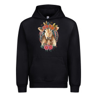Black flower cow Urban Hoodie - Jasminsmagicworld