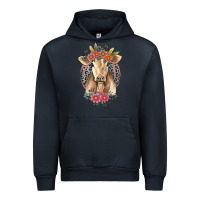 Navy flower cow Urban Hoodie - Jasminsmagicworld