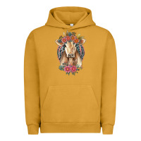 Flower Cow Urban Hoodie | Teevron