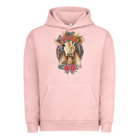 Pigment Salmon flower cow Urban Hoodie - Jasminsmagicworld