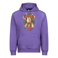 Tulip flower cow Urban Hoodie - Jasminsmagicworld