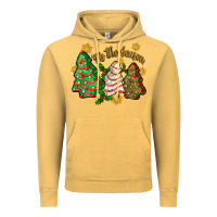 Vintage Mustard 'tis the season christmas cake Vintage Hoodie - Zillion Design Studio