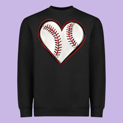 Heavyweight Sweatshirt baseball heart