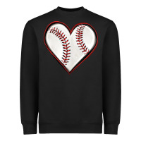 Black baseball heart Heavyweight Sweatshirt - texasbilliewilder