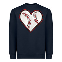 Navy baseball heart Heavyweight Sweatshirt - texasbilliewilder