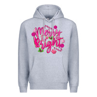Heather Grey merry and bright Premium Hoodie - MaliasSmallBusiness