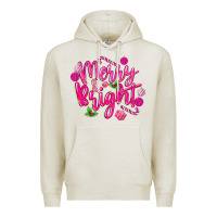 Oatmeal Heather merry and bright Premium Hoodie - MaliasSmallBusiness
