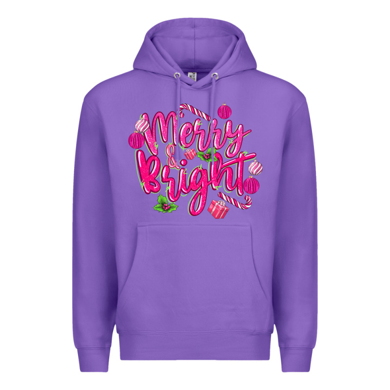 Merry And Bright Premium Hoodie by MaliasSmallBusiness | Teevron