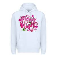 White merry and bright Premium Hoodie - MaliasSmallBusiness