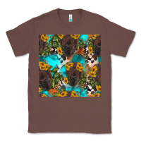 Chestnut western bison and sunflowers seamless pattern Classic Tee - HRA Design Shop