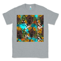 Heather Grey western bison and sunflowers seamless pattern Classic Tee - HRA Design Shop