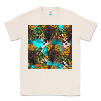 Western Bison And Sunflowers Seamless Pattern Classic Tee | Teevron