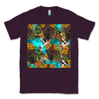 Plum western bison and sunflowers seamless pattern Classic Tee - HRA Design Shop