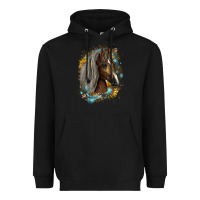 Black western tennessee horse Heavyweight Hoodie - LillyAllenDesigns
